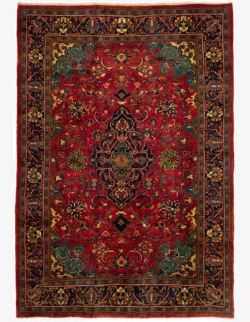 7' 10 x 11' 1 Hand Knotted Sarough Persian Wool Rug
