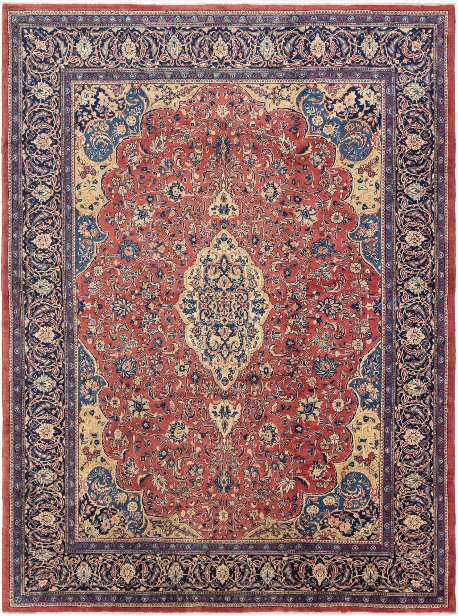 10' 3 x 14'  Hand Knotted Sarough Persian Wool Rug