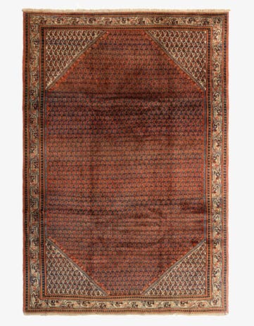 7' x 10' 7 Sarouk Mir Wool Rug