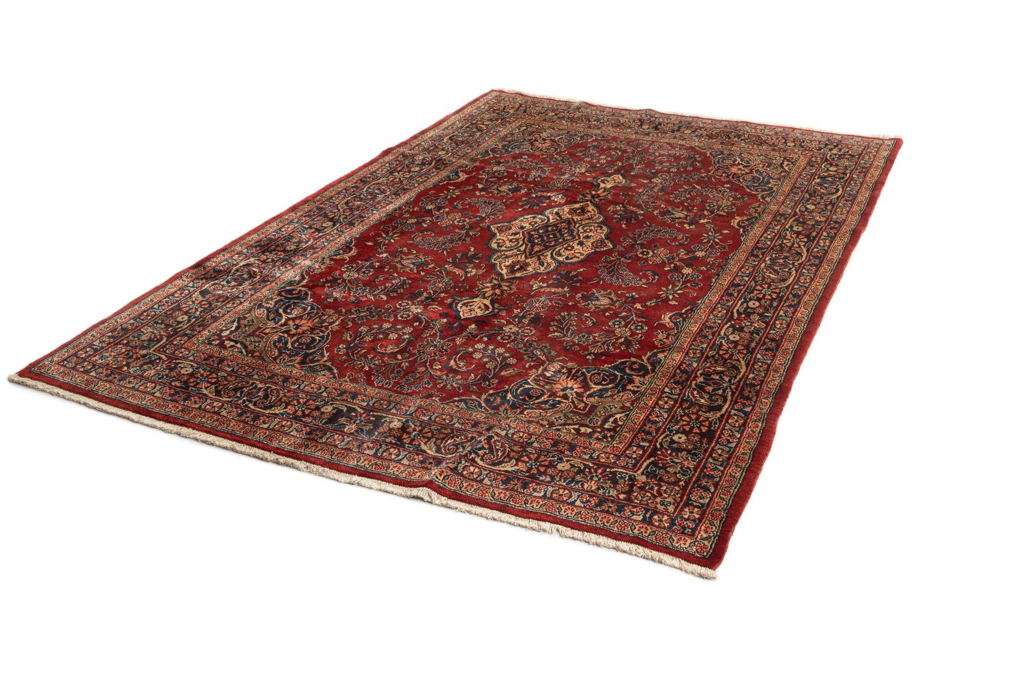 7' 1 x 10' 8 Sarouk Wool Rug
