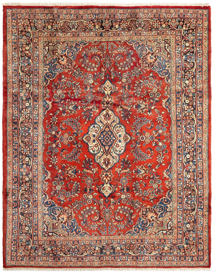 Detail image of 7' 1 x 10' 8 Sarouk Wool Rug