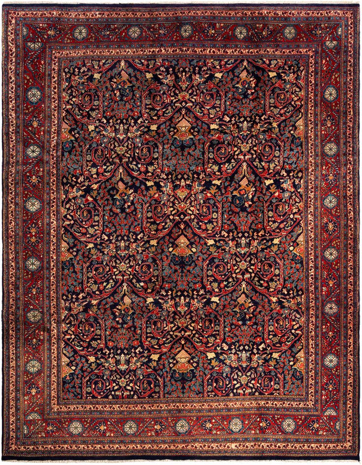 Detail image of 9' 2 x 11' 11 Sarouk Wool Rug