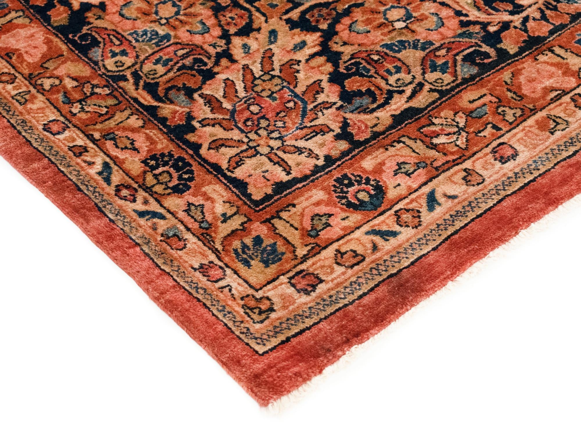 12' x 13' 7 Sarouk Wool Rug