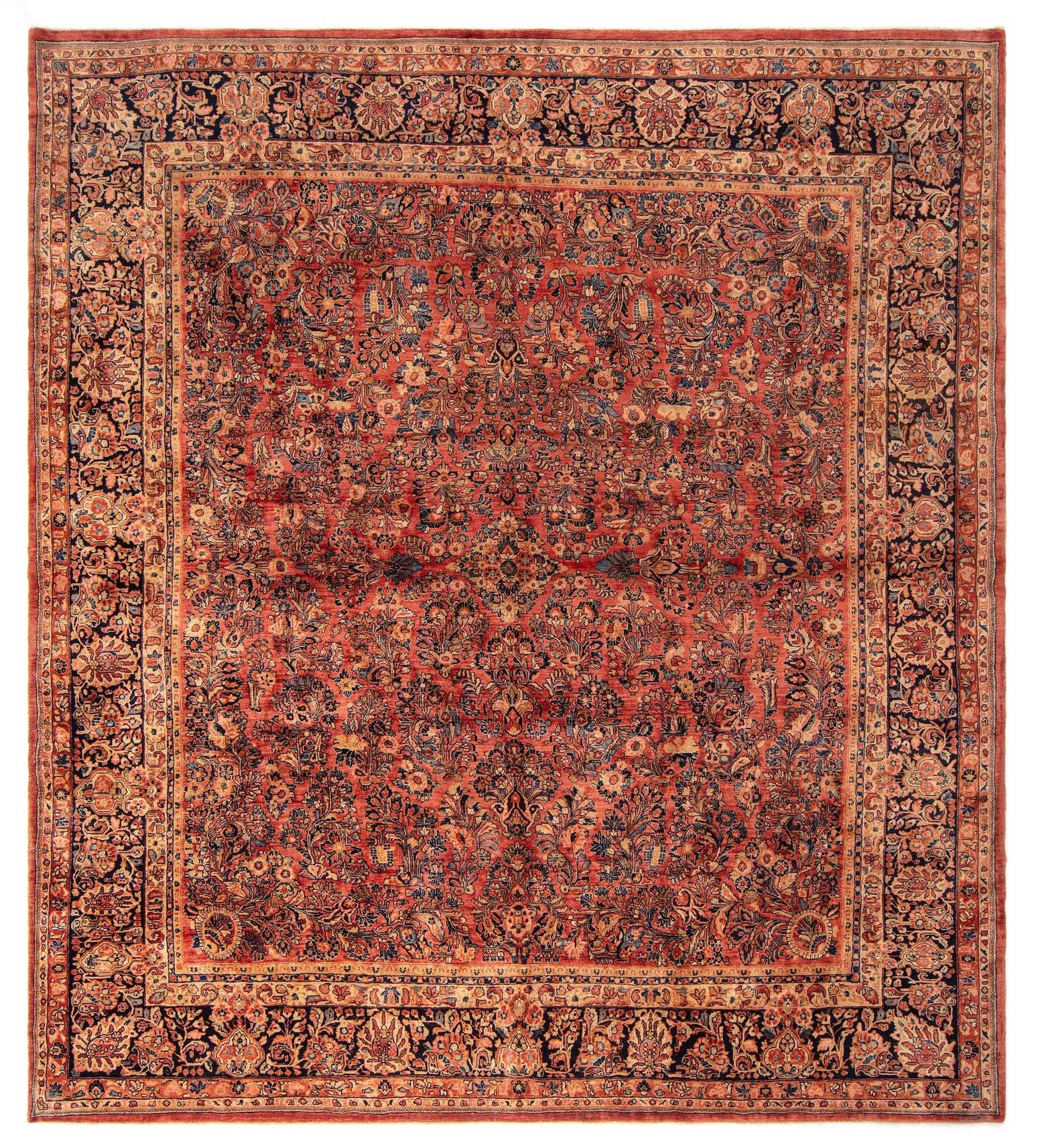 12' x 13' 7 Sarouk Wool Rug