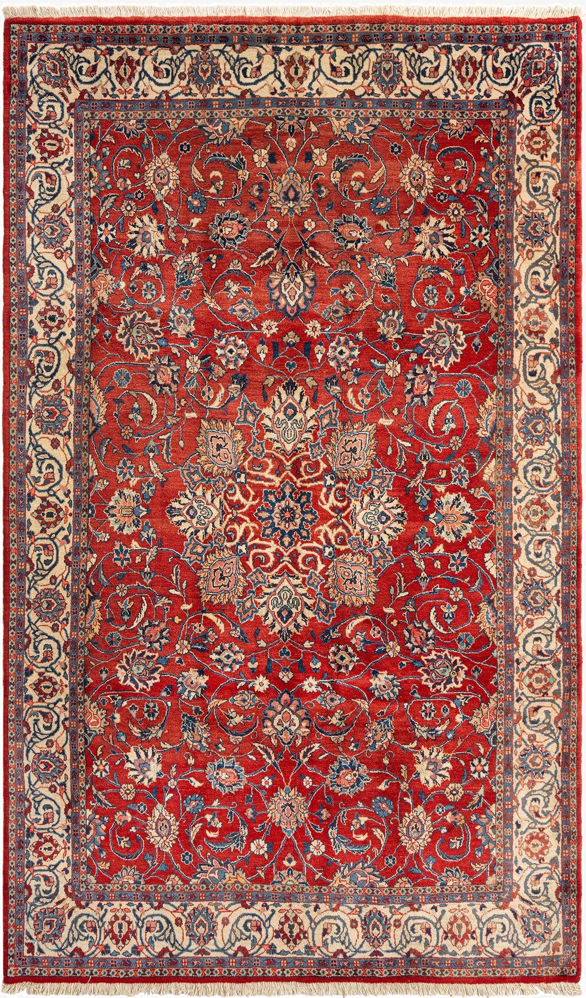 6' 2 x 10' 4 Sarouk Wool Rug