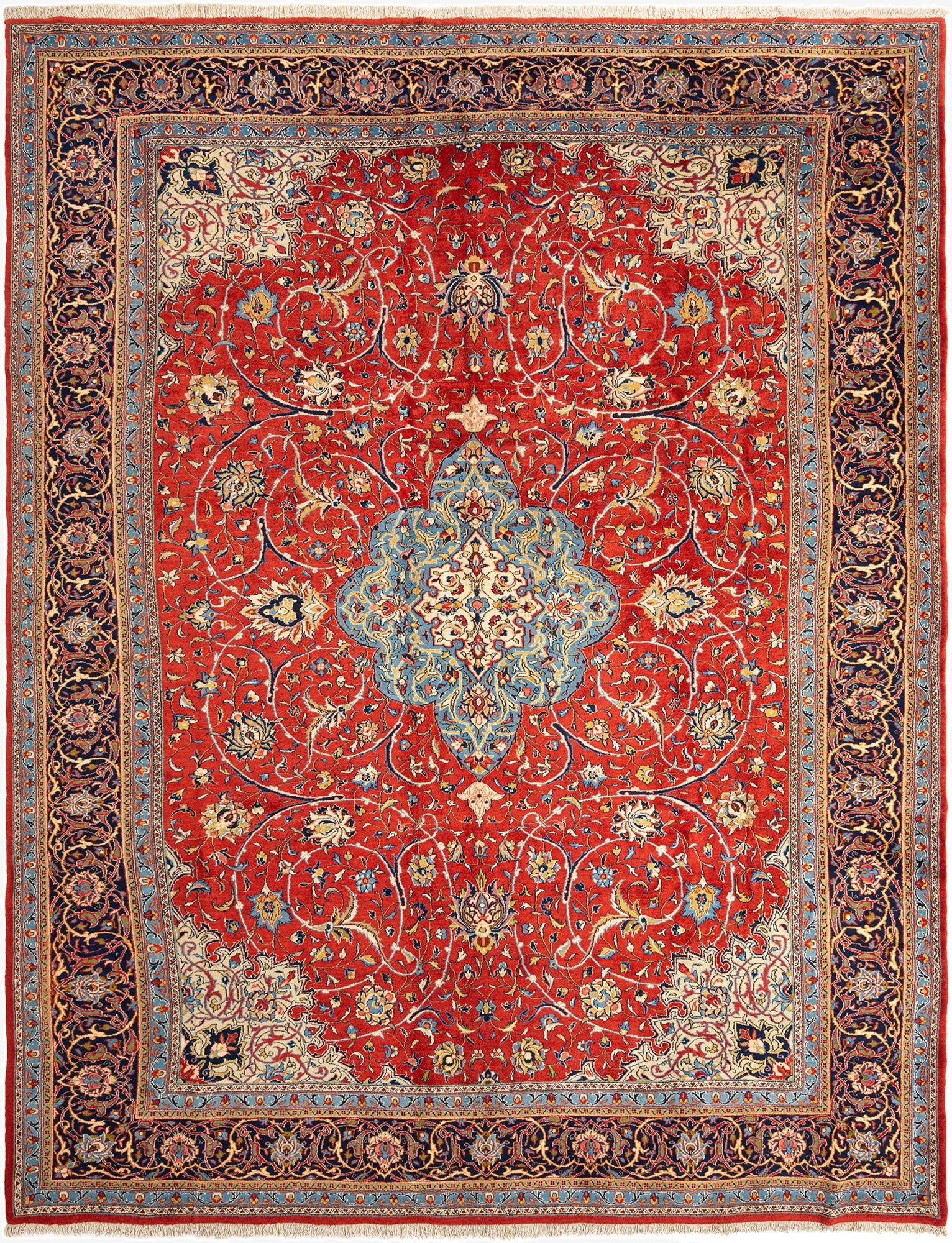 10' x 13' 3 Sarouk Wool Rug