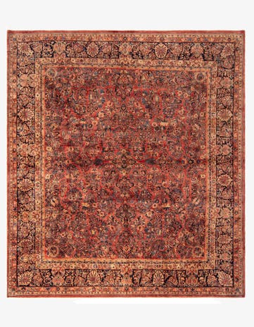 12' x 13' 7 Sarouk Wool Rug