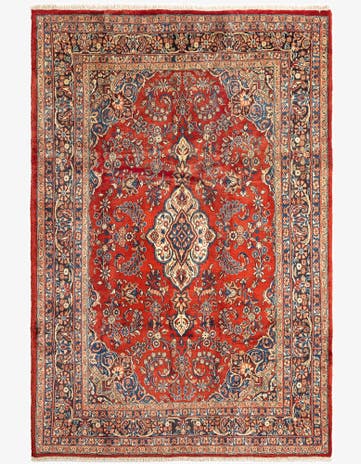 7' 1 x 10' 8 Sarouk Wool Rug