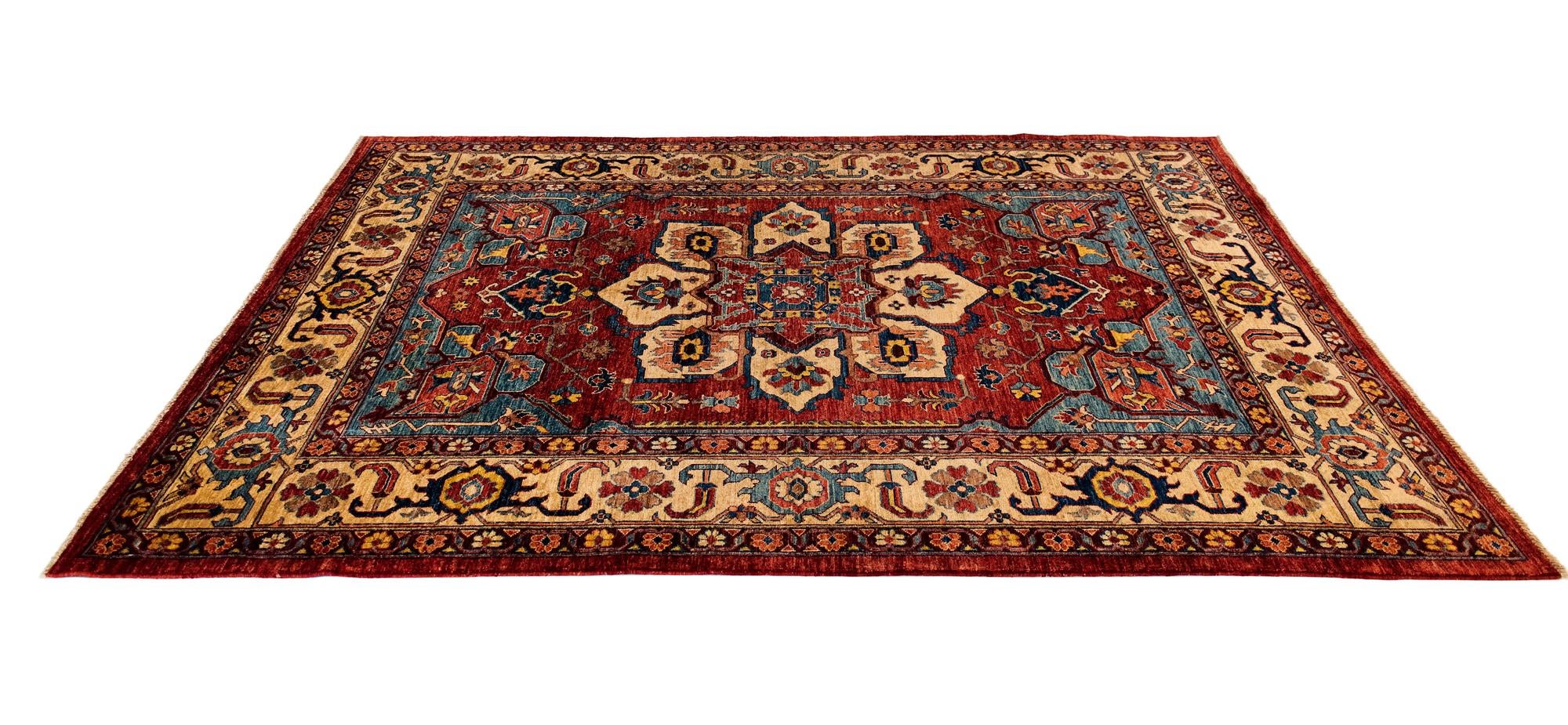 6' 2 x 8' 1 Serapi Wool Rug
