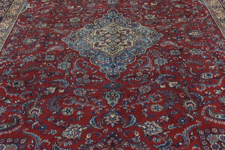 Detail image of 9' 6 x 13' Hand Knotted Shahrbaft Persian Wool Rug