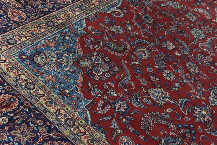 Detail image of 9' 6 x 13' Hand Knotted Shahrbaft Persian Wool Rug