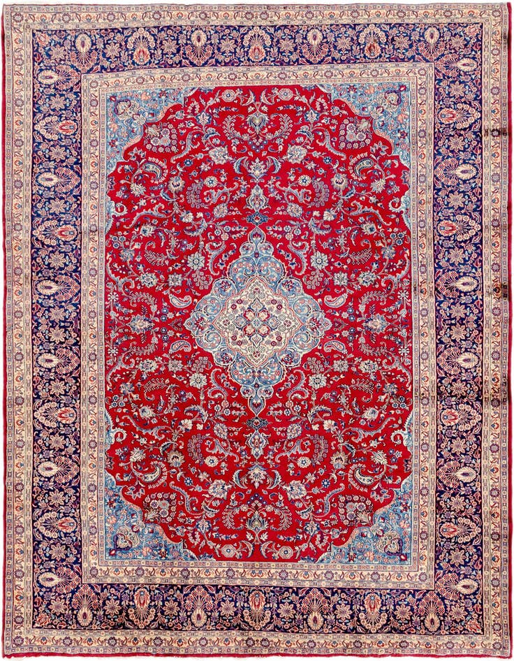 Detail image of 9' 6 x 13' Hand Knotted Shahrbaft Persian Wool Rug