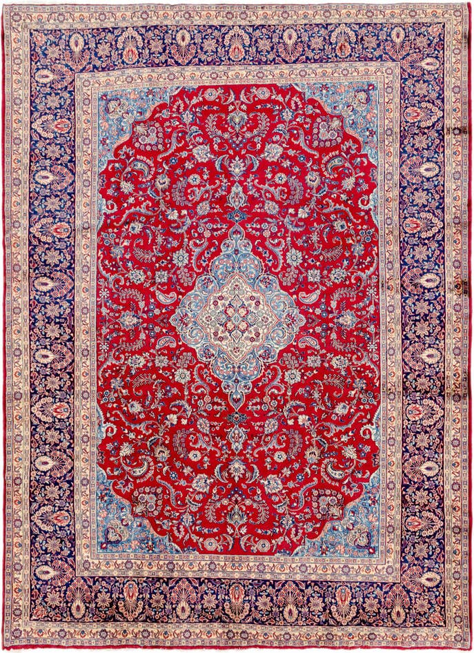 Detail image of 9' 6 x 13' Hand Knotted Shahrbaft Persian Wool Rug