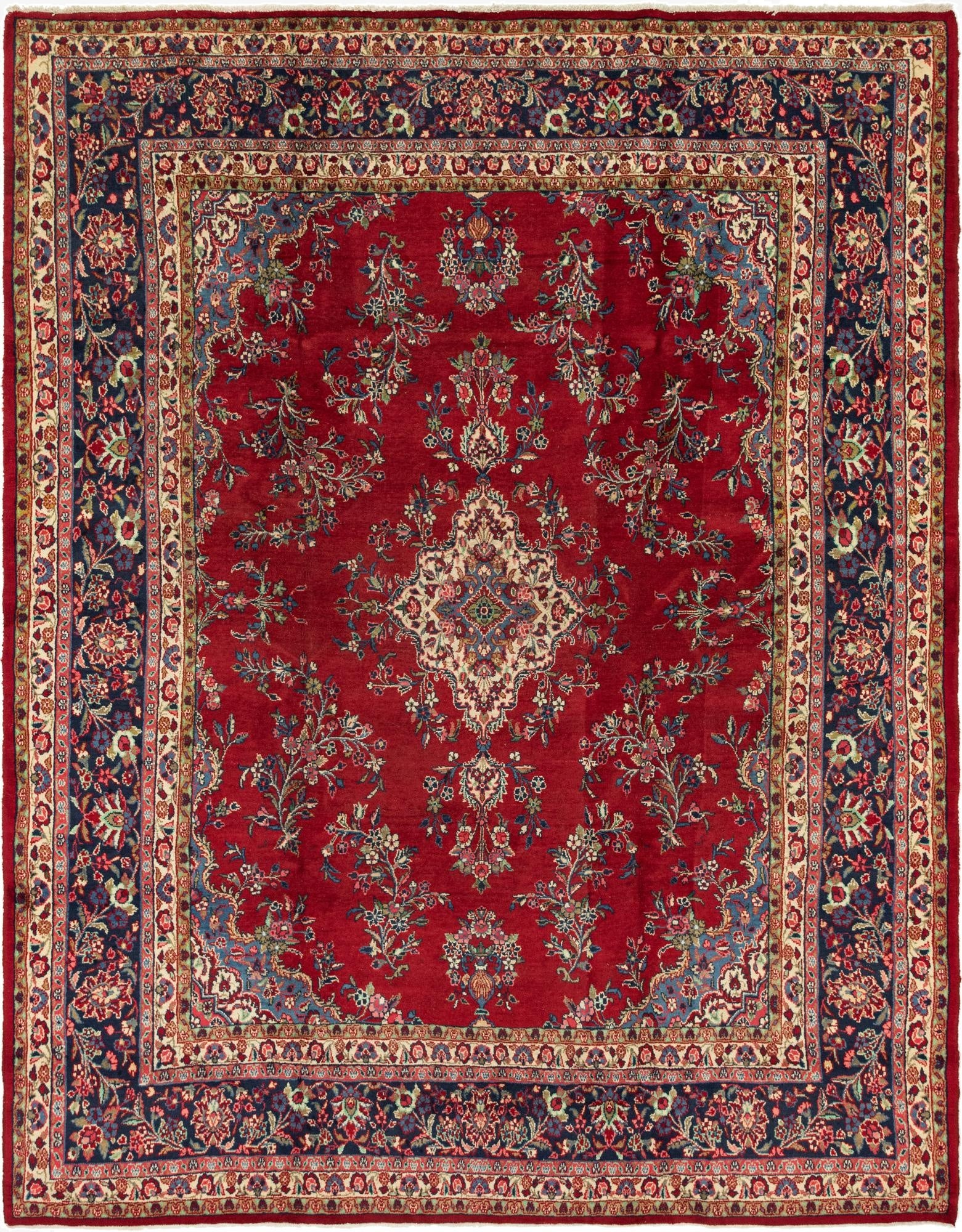 9' 10 x 13'  Hand Knotted Shahrbaft Persian Wool Rug