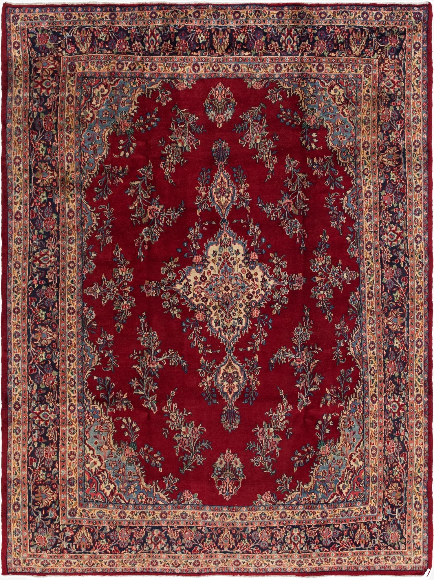 9' x 12' 3  Hand Knotted Shahrbaft Persian Wool Rug