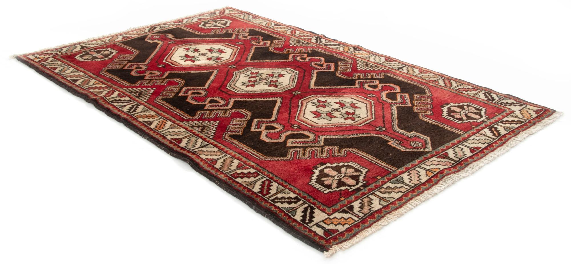4' 4 x 6' 6 Hand Knotted Shahsavan Persian Wool Rug