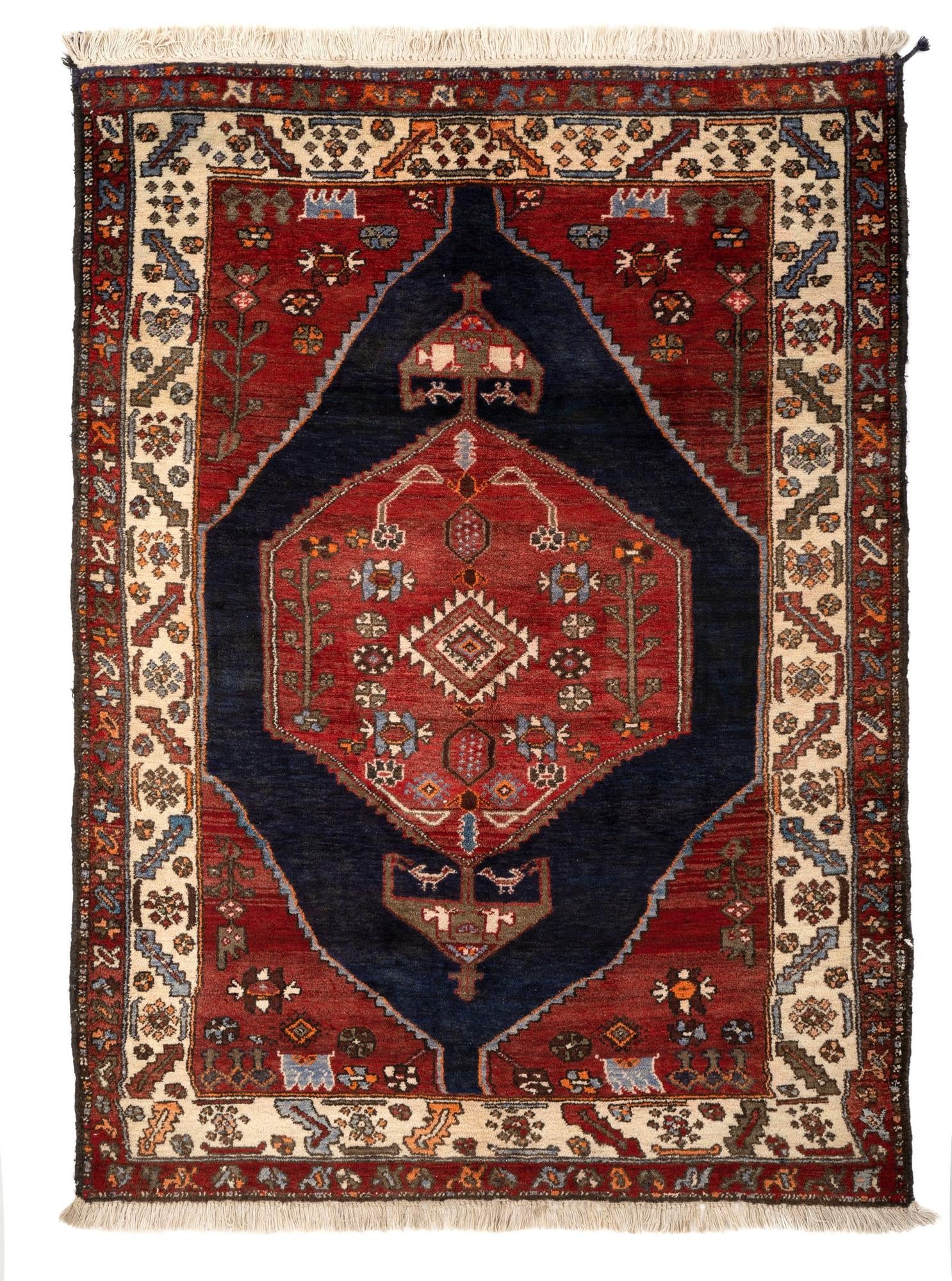 4' 4 x 6' 3 Shahsavan Wool Rug