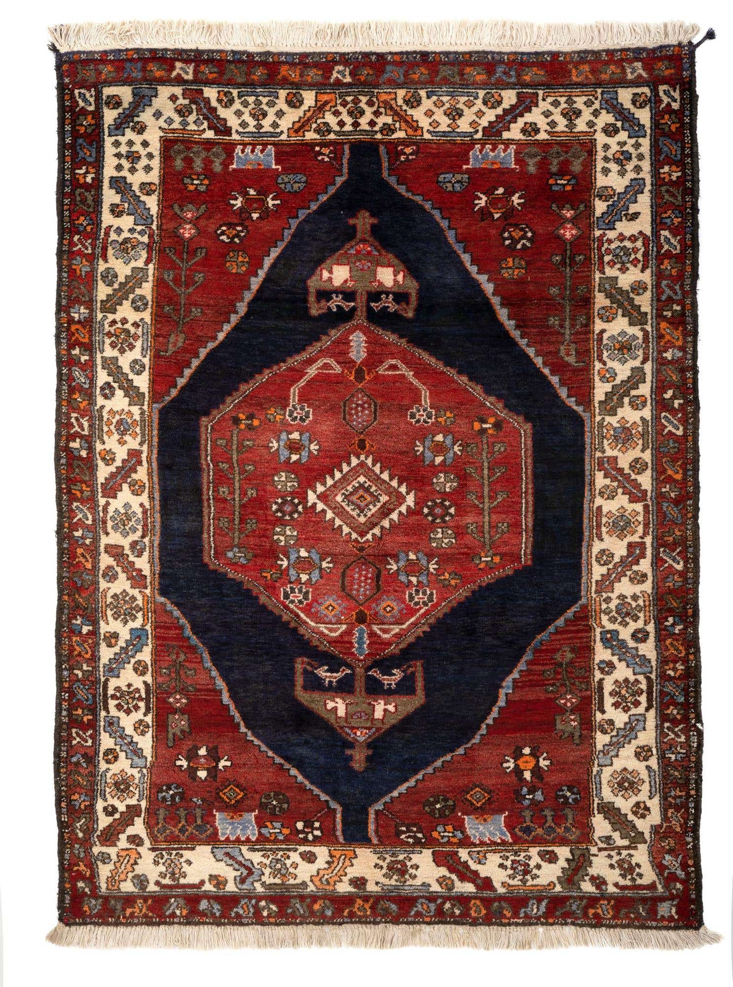 4' 4 x 6' 3 Shahsavan Wool Rug