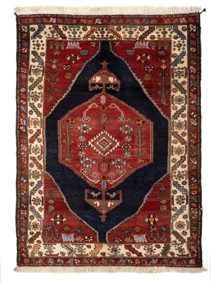 4' 4 x 6' 3 Shahsavan Wool Rug