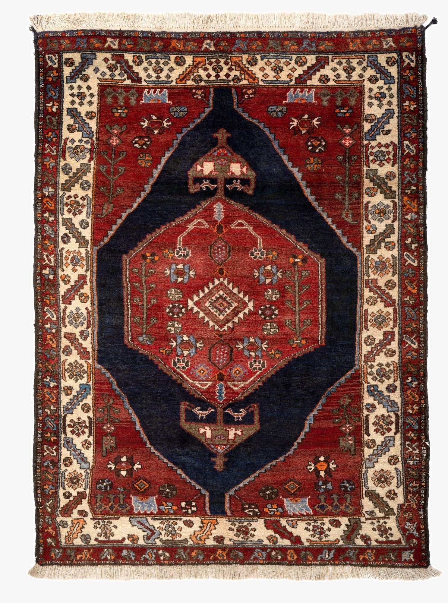 4' 4 x 6' 3 Shahsavan Wool Rug