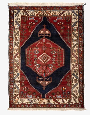 4' 4 x 6' 3 Shahsavan Wool Rug