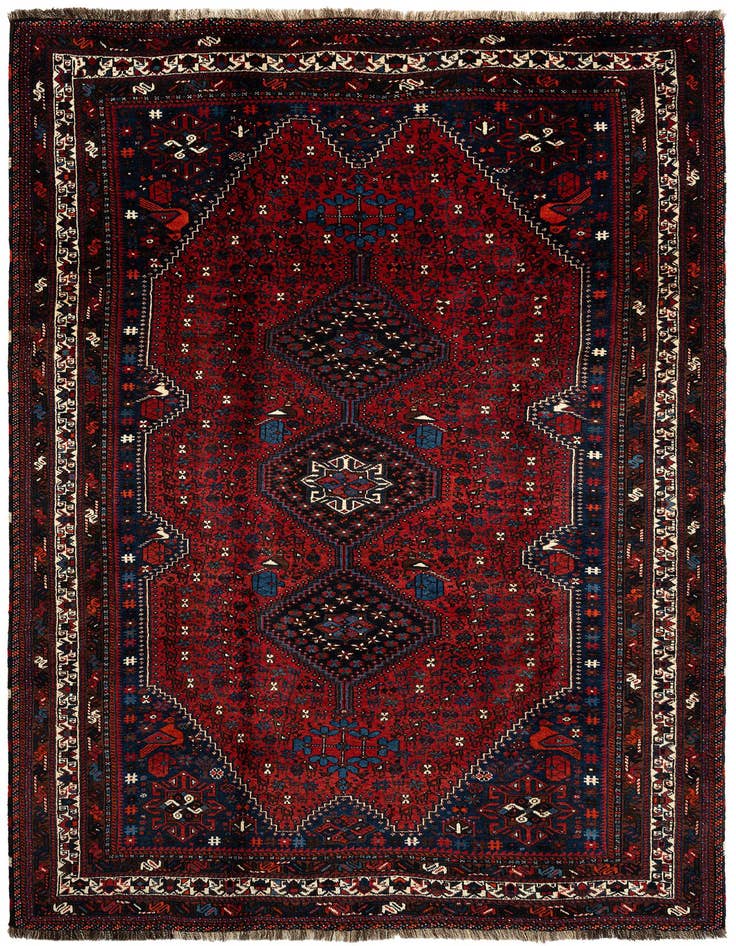 Detail image of 6' 8 x 9' 10 Shiraz Wool Rug