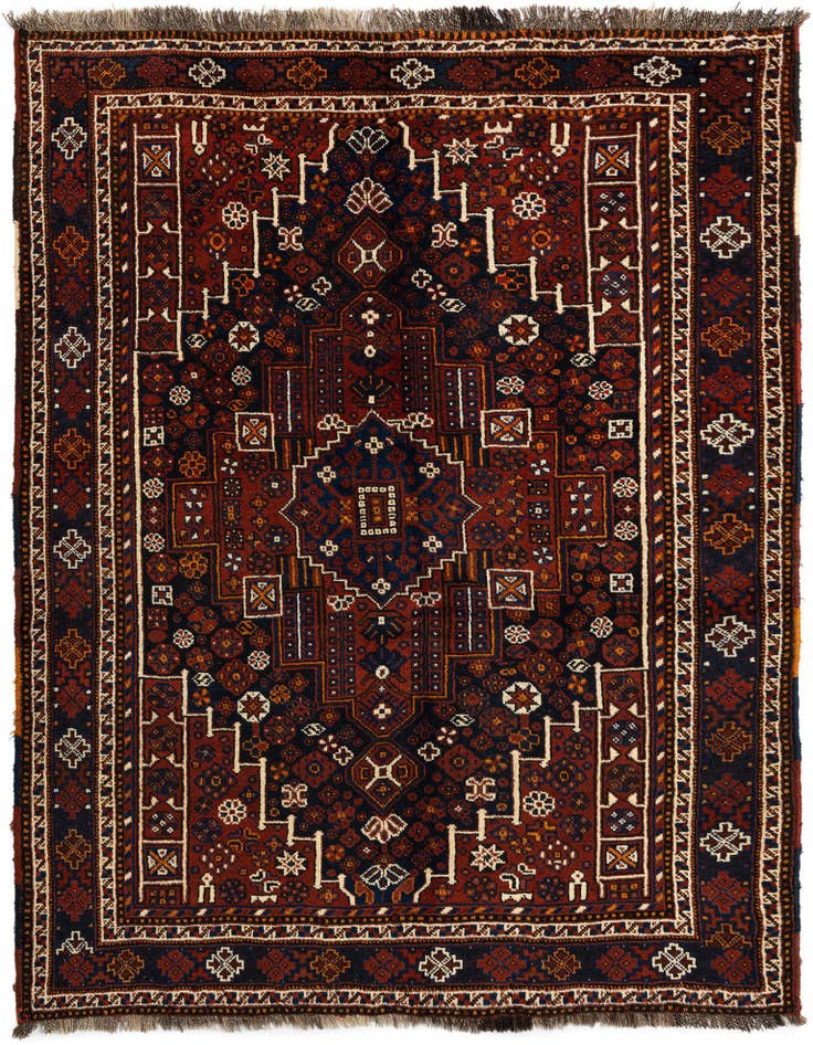 Detail image of 5' 3 x 7' Shiraz Wool Rug