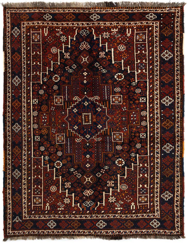 Detail image of 5' 3 x 7' Shiraz Wool Rug