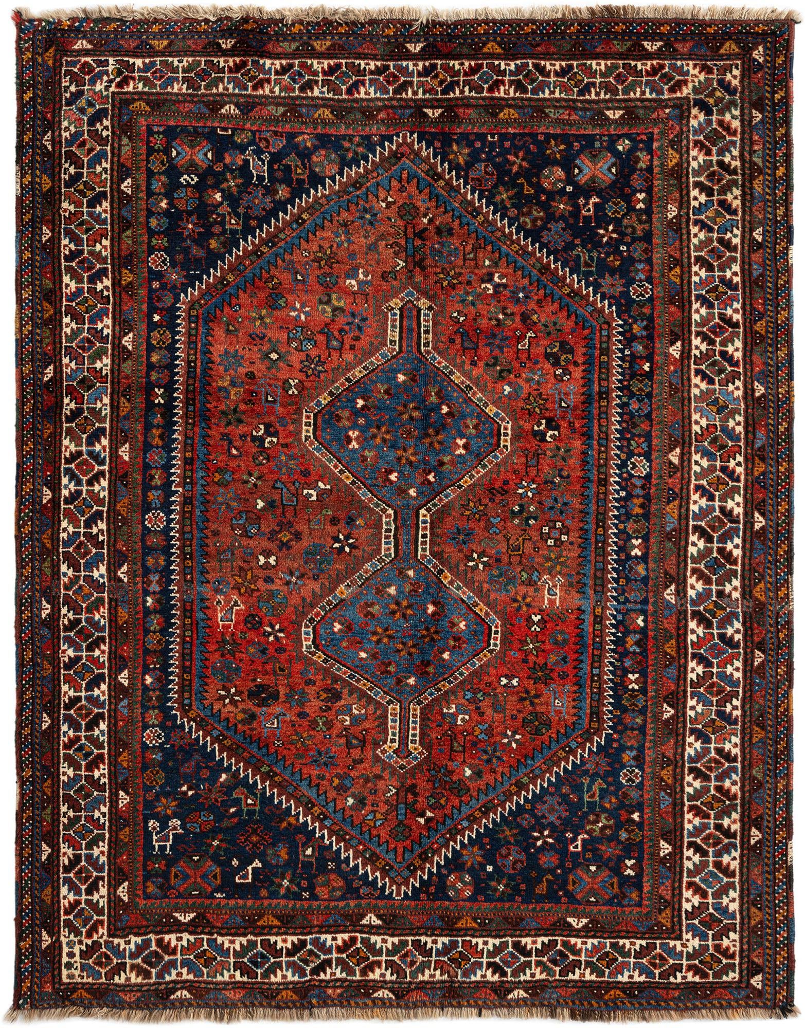 5' 2 x 6' 7 Shiraz Wool Rug