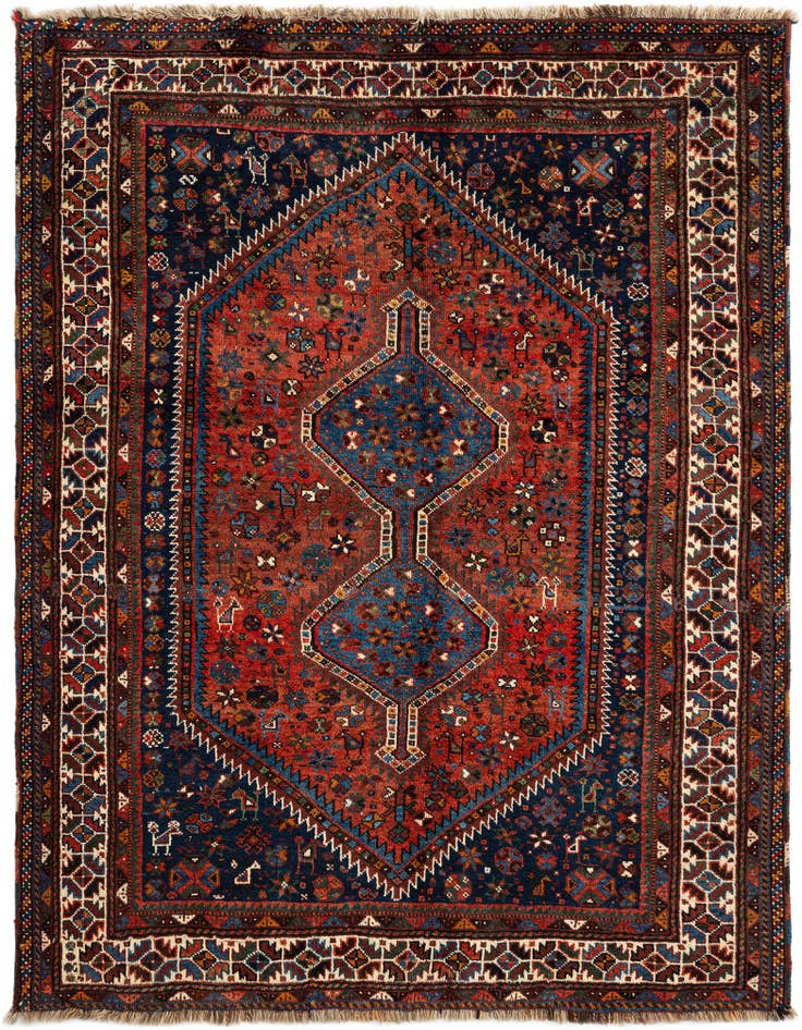 Detail image of 5' 2 x 6' 7 Shiraz Wool Rug