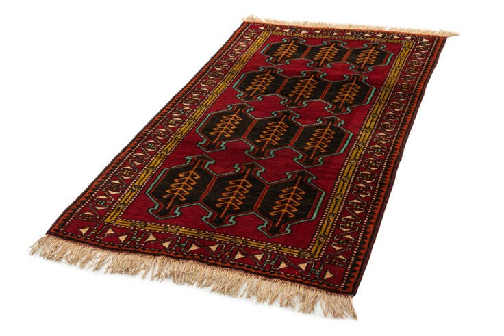 Detail image of 3' 7 x 6' 7 Hand Knotted Shiraz Wool Rug