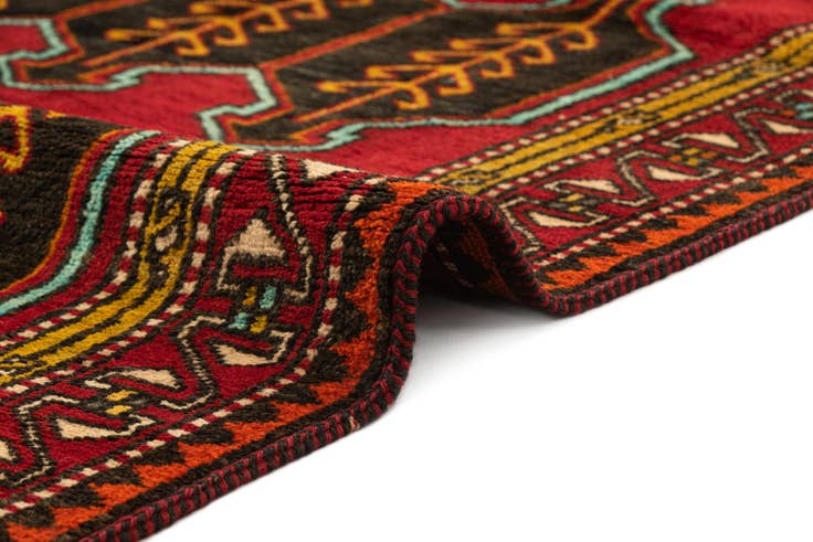 Detail image of 3' 7 x 6' 7 Hand Knotted Shiraz Wool Rug