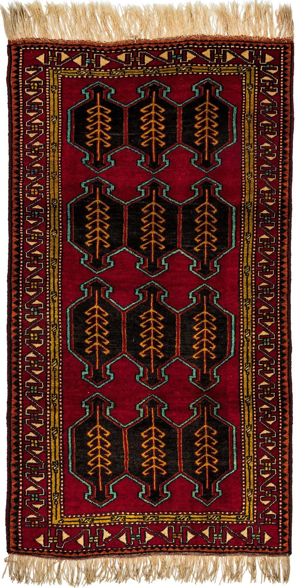 3' 7 x 6' 7 Hand Knotted Shiraz Wool Rug