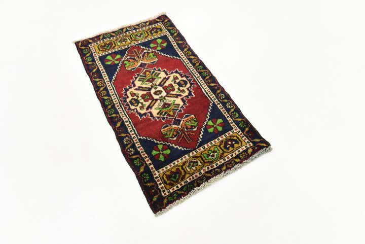 1' 9 x 3' 2 Hand Knotted Shiraz Persian Wool Rug