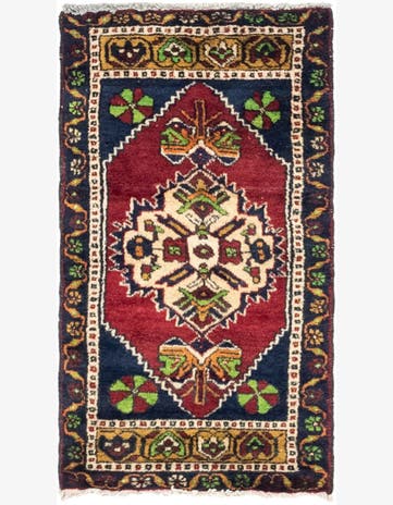 1' 9 x 3' 2 Hand Knotted Shiraz Persian Wool Rug