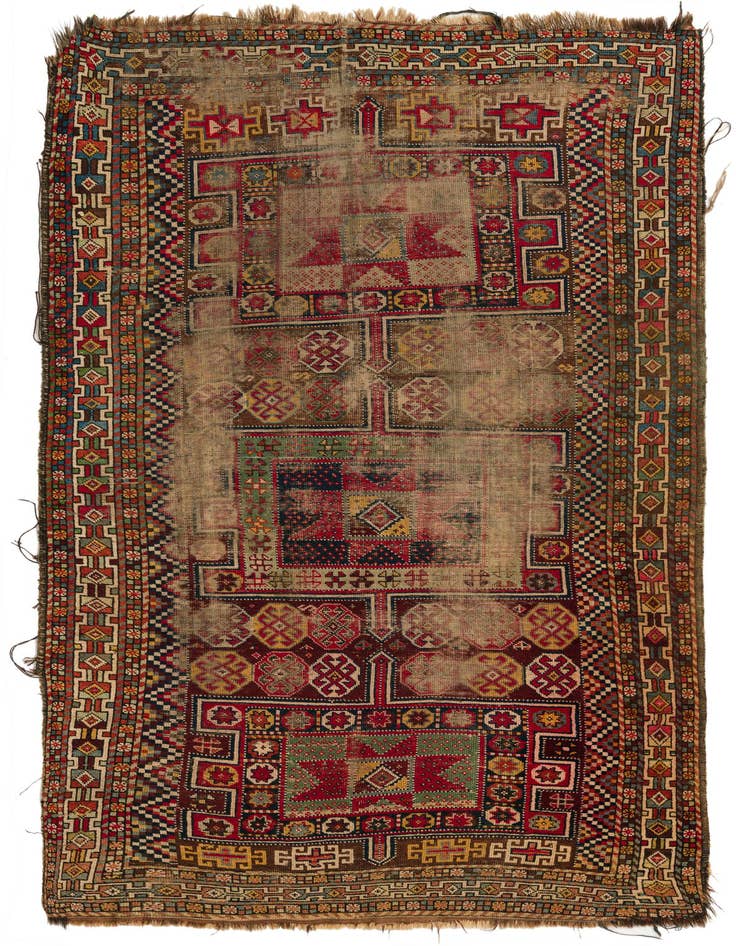 Detail image of 5' x 9' Hand Knotted Shirvan Persian Wool Rug