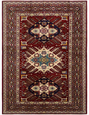 6' x 7' 11 Hand Knotted Shirvan Rug