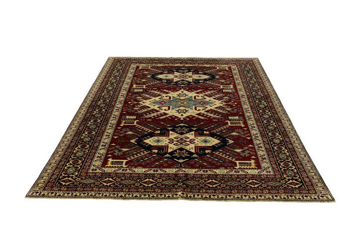 6' 1 x 8' 2 Hand Knotted Shirvan Rug