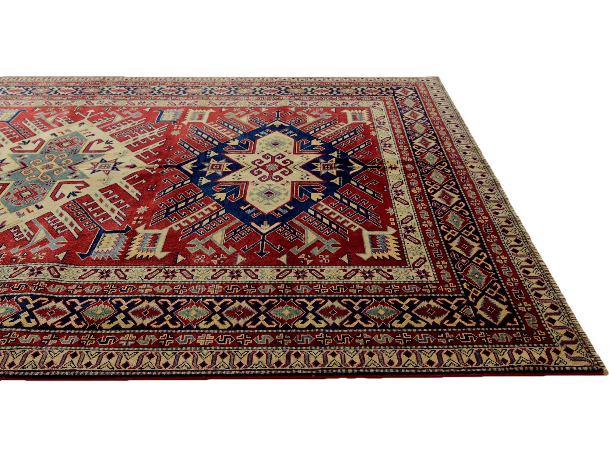 6' 1 x 8' 2 Hand Knotted Shirvan Rug