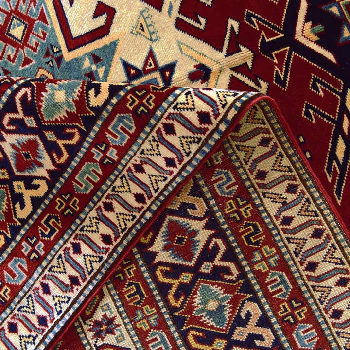 6' 1 x 8' 2 Hand Knotted Shirvan Rug