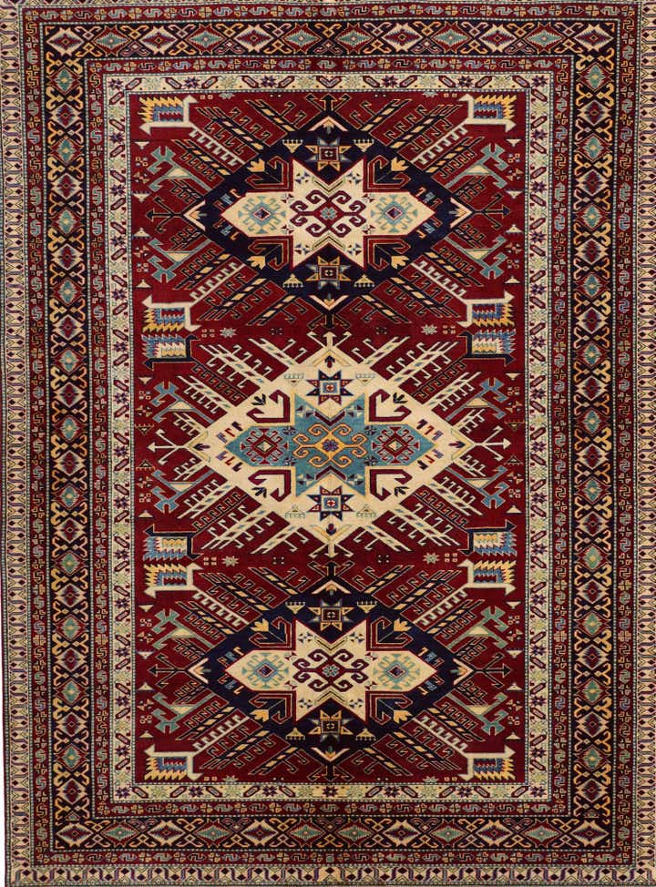 6' 1 x 8' 2 Hand Knotted Shirvan Rug