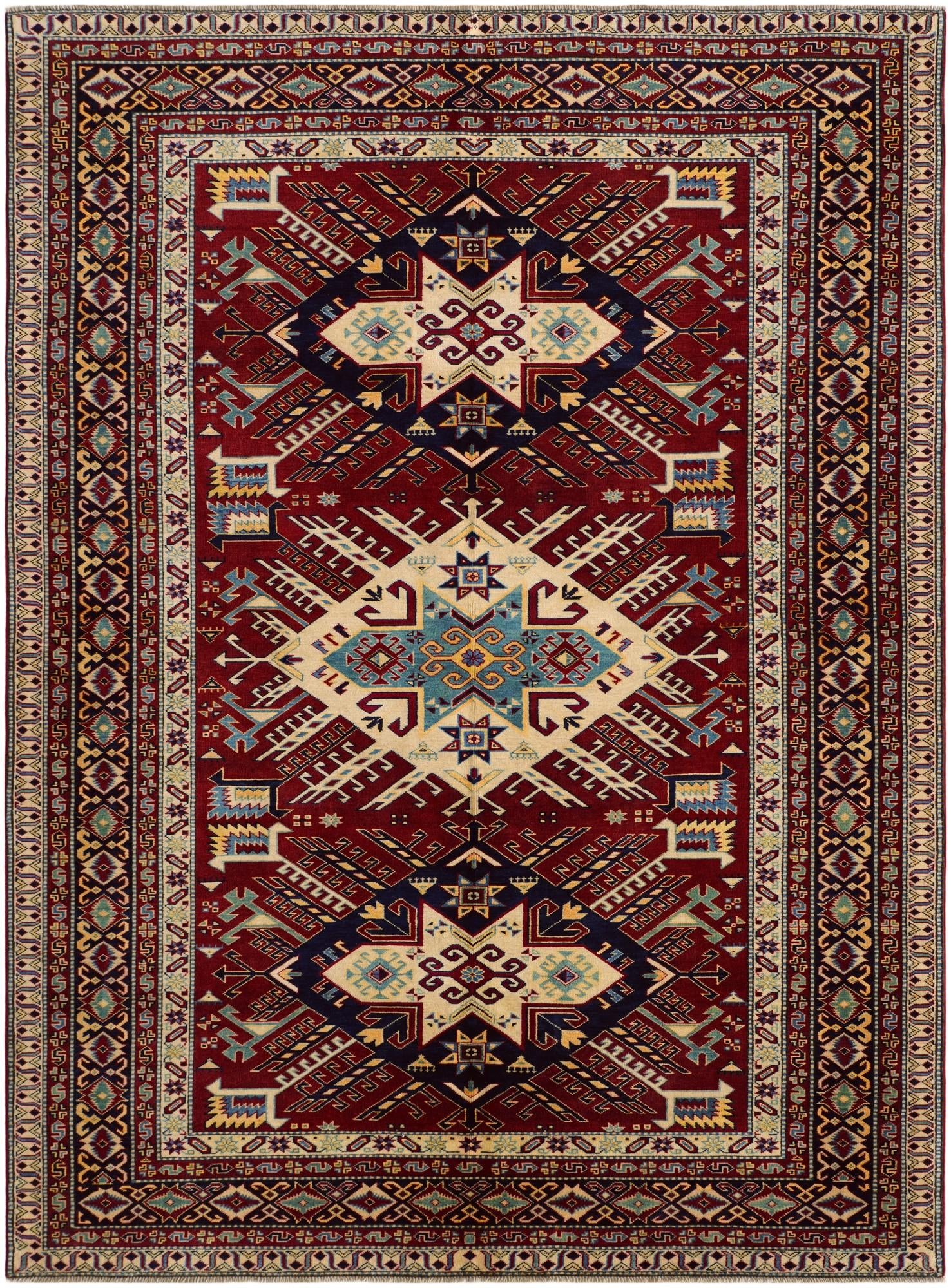6' 1 x 8' 2 Hand Knotted Shirvan Rug