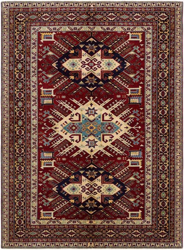  6' 1 x 8' 2  Hand Knotted Shirvan Rug