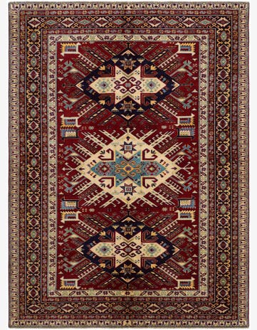6' 1 x 8' 2 Hand Knotted Shirvan Rug