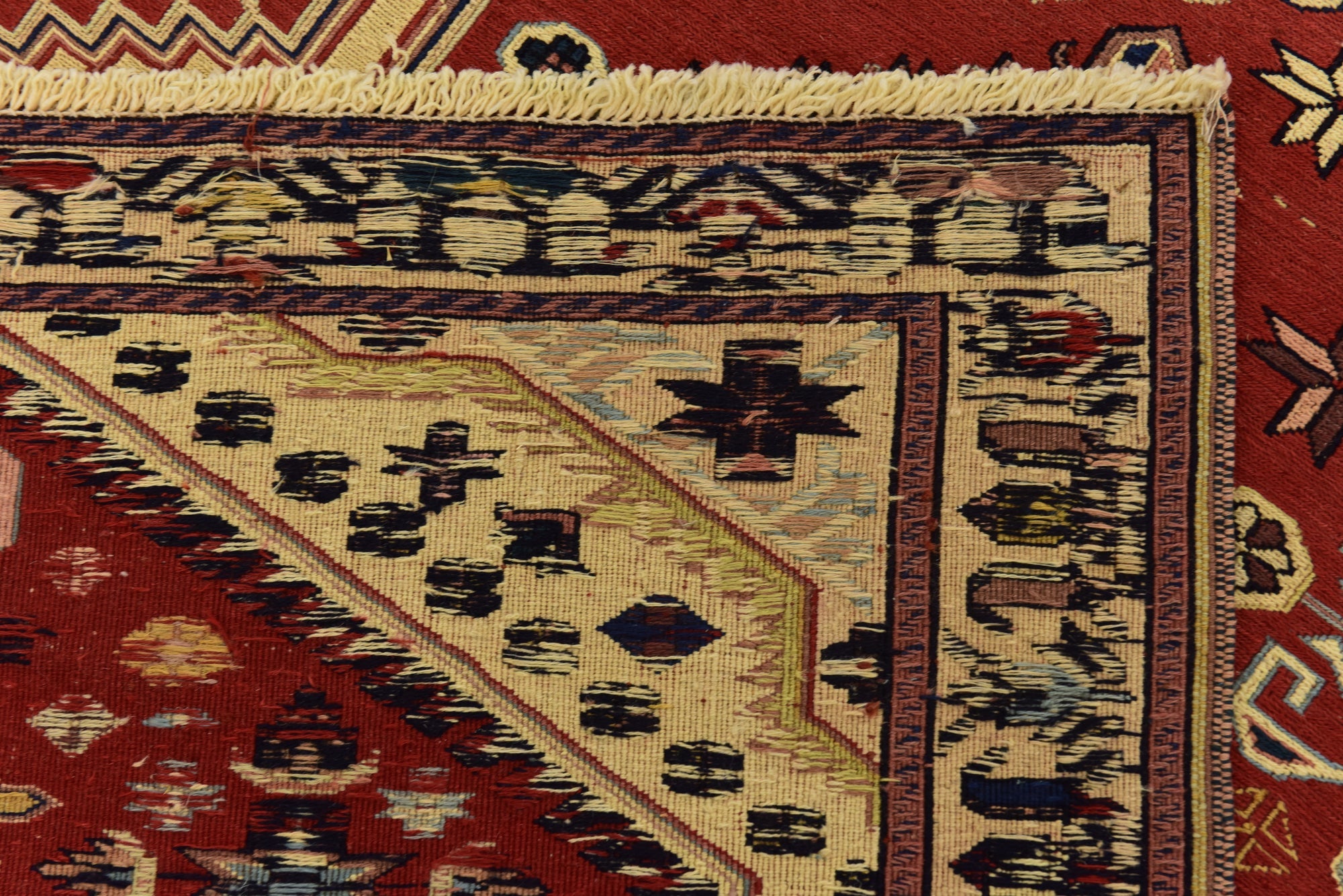 4' 5 x 5' 8 Hand Knotted Sirjan Persian Wool Rug