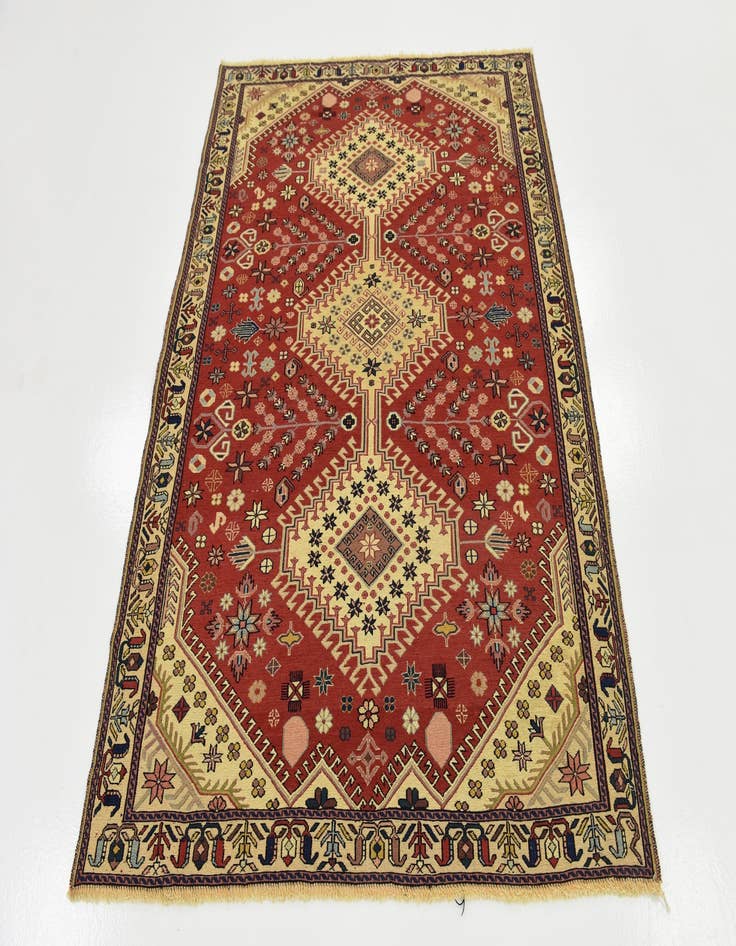 Detail image of 4' 5 x 5' 8 Hand Knotted Sirjan Persian Wool Rug