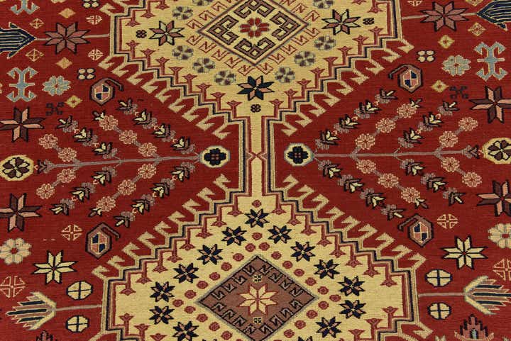4' 5 x 5' 8 Hand Knotted Sirjan Persian Wool Rug