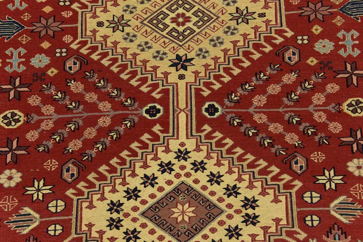 Detail image of 4' 5 x 5' 8 Hand Knotted Sirjan Persian Wool Rug