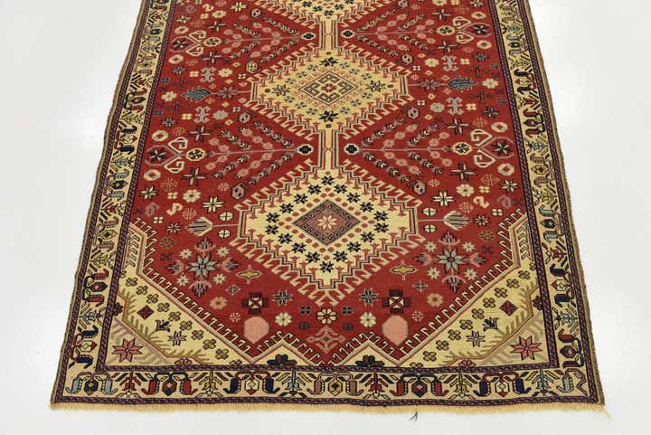 4' 5 x 5' 8 Hand Knotted Sirjan Persian Wool Rug