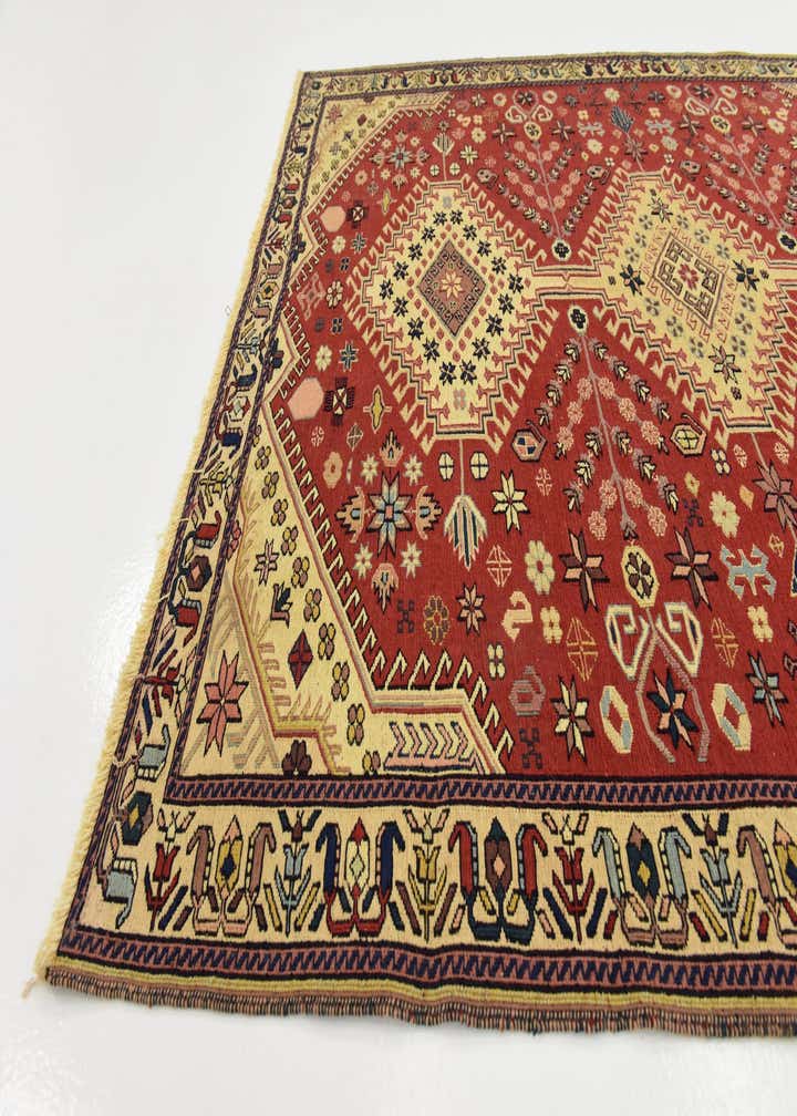 4' 5 x 5' 8 Hand Knotted Sirjan Persian Wool Rug